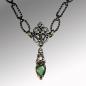 Preview: Keltisches Collier aus Antique Pewter mit echtem Smaragd